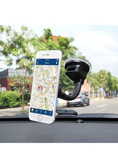 Araç İçi Manyetik Telefon Tutucu Vantuzlu Esnek Boyunlu Dashboard Ve Cam Uyumlu 360 Döner Stand