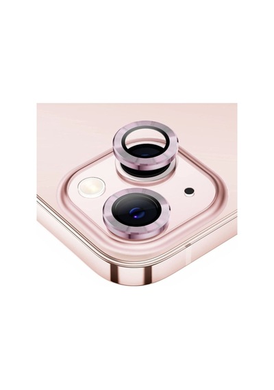 Apple  Uyumlu iPhone 13 Mini Kamera Koruyucu Lens Mercek Metal Çerçeveli 2li Set Gümüş Gri Silver