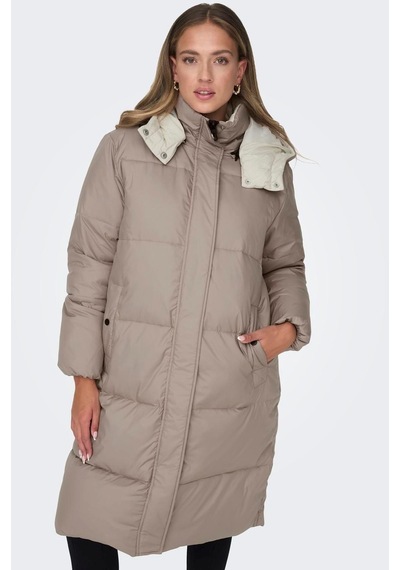 Only Onlvilma Down Long Coat Cc Otw Kadın Mont-27623 - S Açık Kahverengi