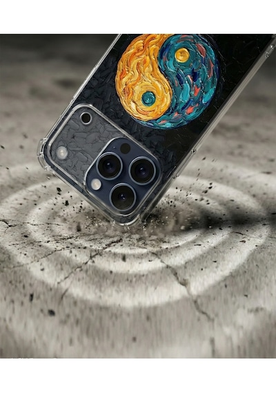 Printify Infinix Note 40 Pro İle Uyumlu Şeffaf Silikon Kılıf Uv Baskılı Esnek Tpu Kapak Denge No5