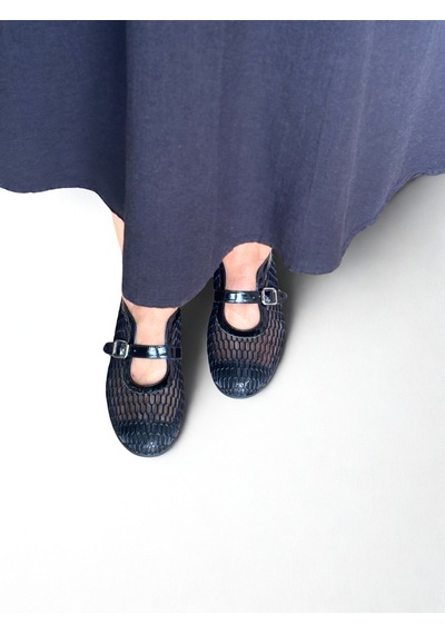Ne&ve Shoes Siyah File Bantlı Kadın Şık Ve Rahat Babet