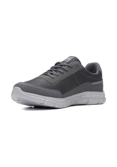 Günlük Erkek Yetişkin Sneaker Spor Ayakkabı Bağcıklı Büyük Numara Rahat Esnek 050c Füme