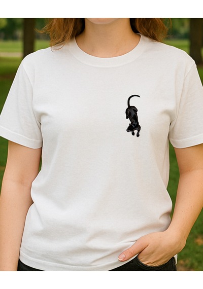 Hugo Boss Etnik Puma Baskılı T-shirt Beyaz