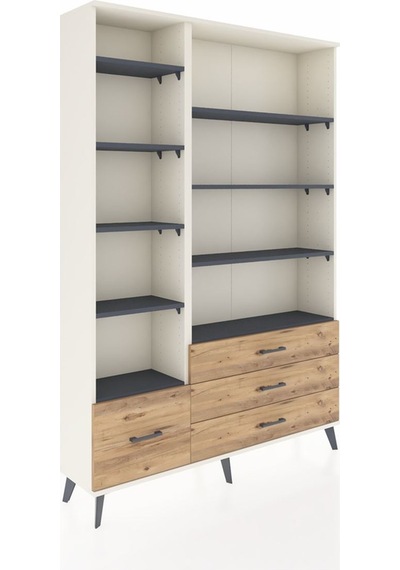 Arges Dolap 9 Raflı 4 Çekmeceli 132x30x195 Aytaşı-antrasit/çam Aytaşı Arges Dolap 9 Raflı 4 Çekmeceli 132x30x195 Aytaşı-antrasit/çam Aytaşı