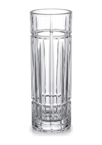 Kristal Cam Dekoratif Vazo 18,7 Cm Şeffaf Silindir Çiçek Vazosu Çap 6,5 Cm