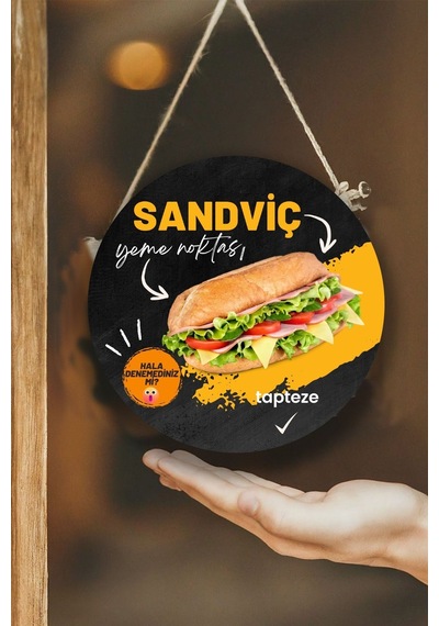 Sandviç Salonu Için Duvar, Kapı, Çift Taraflı Askılı Pano Karşılama Tabelası, Cafe Büfe Süs Dekor