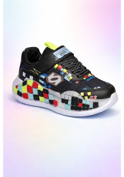 Prokids Minecraft Temalı Siyah Erkek Çocuk Spor Ayakkabı Cırt Cırtlı Günlük Kaliteli Şık Sneaker Prokids Minecraft Temalı Siyah Erkek Çocuk Spor Ayakkabı Cırt Cırtlı Günlük Kaliteli Şık Sneaker