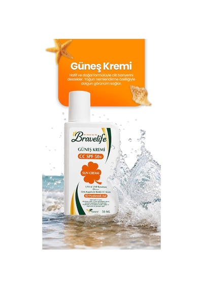 Bravelife Canlandırıcı Yüz Yıkama Köpüğü Ve Spf 50+ Güneş Koruyucu 2 Li Cilt Bakım Seti