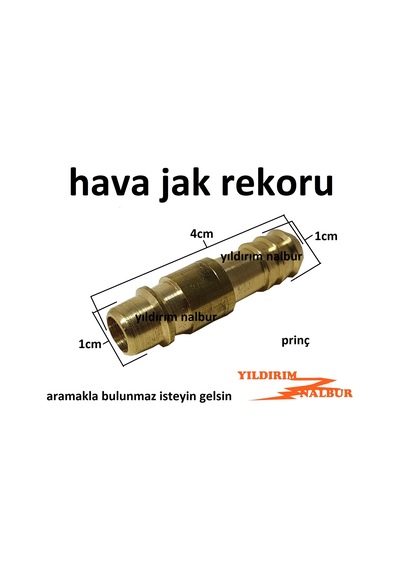 2 Adet Hava Jakı Ucu Komprasör Ucu Sarı Prinç