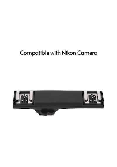 Youtek Nikon Kameralar İçin Çiftli Hot Shoe Adaptörü Ve Uzatma Braketi - Ws-2n