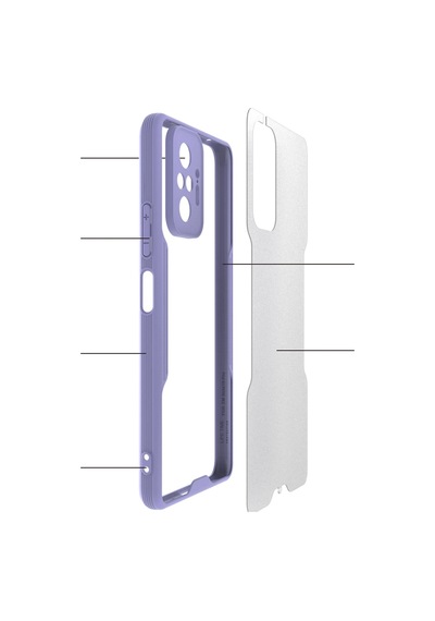 Hnrlıshp Newface Xiaomi Redmi Note 10 Pro Kılıf Platin Silikon - Lila