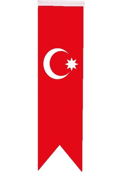 Masa Üstü Kırlangıç Osmanlı Devleti Bayrağı - 8X30Cm Çift Taraflı