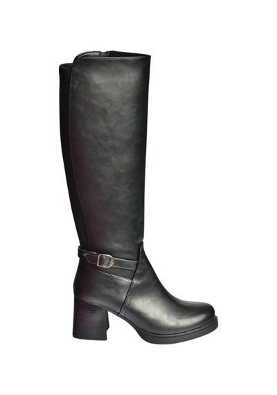 Fox Shoes V312310209 Siyah Kalın Topuklu Kadın Çizme Siyah
