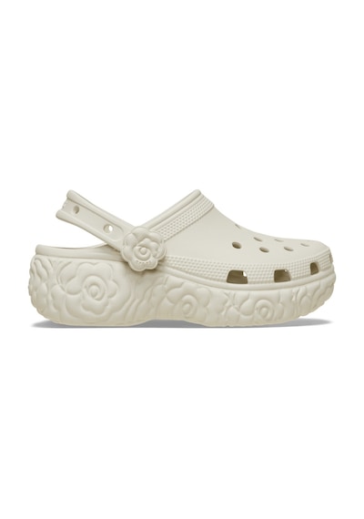 Crocs Classic Platform Bloom Clog Kadın Terlik-33935 Bej