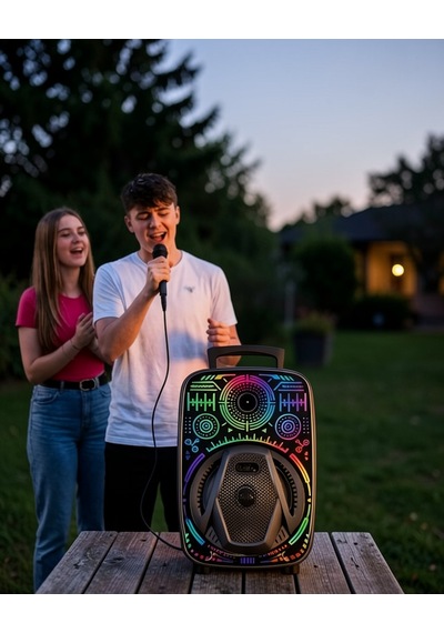 Bluetooth Hoparlör 8 İnç Rgb Işıklı Mikrofonlu Uczzzlf3880hoparlör-1