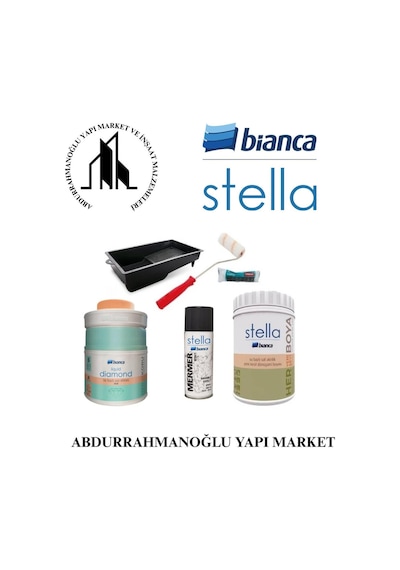 Liquid Diamond Mat Sıvı Elmas , Bianca Stella 1 Lt - 0,5 Lt, Bianca Sprey Boyama Seti