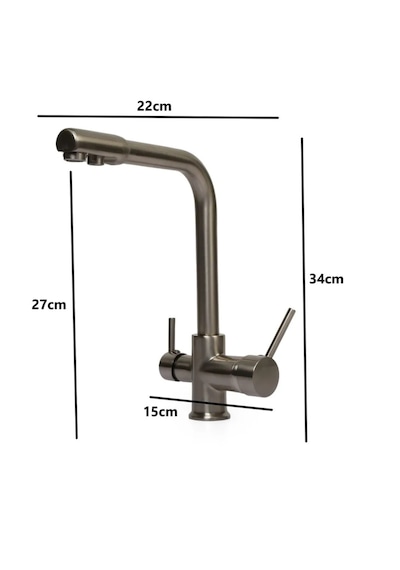 Faumix KAVX0098 Arıtmalı Mutfak Eviye Bataryası Inox