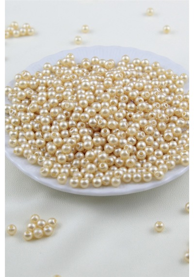 5 Mm Metalik Krem İnci Boncuk 30 Gr Kolye, Bileklik, Küpe Ve Takı Yapımı Diğer