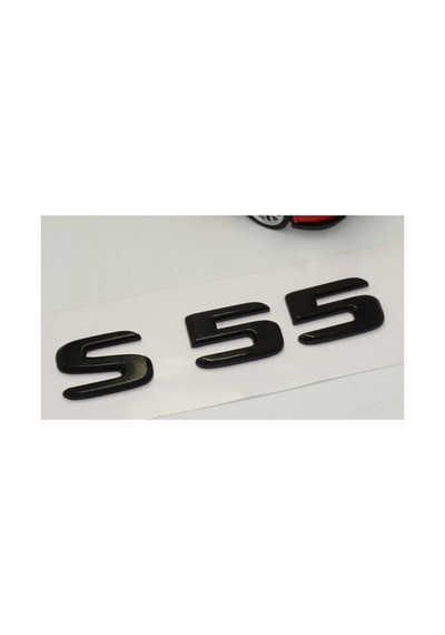 S 55 Bagaj Uyumlu Parlak Siyah Abs 3m 3d Yazı Logo