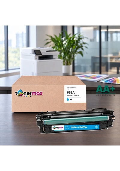 Hp 655a Cf451a Mavi Uyumlu Toner Aa Plus / Color Laserjet Enterprise M652 / M653 / Mfp M681 / M682