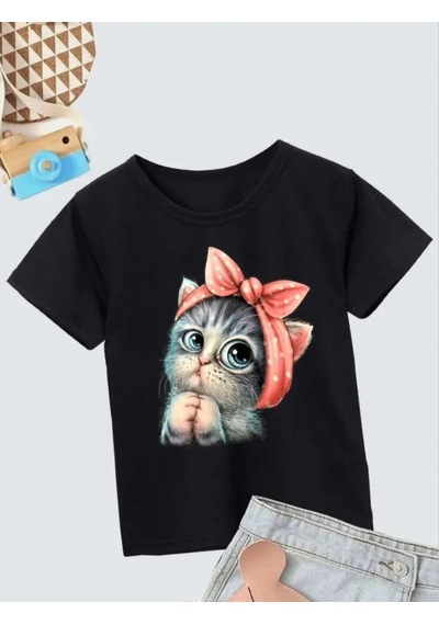 Genel Markalar Baskılı T-shirt - Siyah -