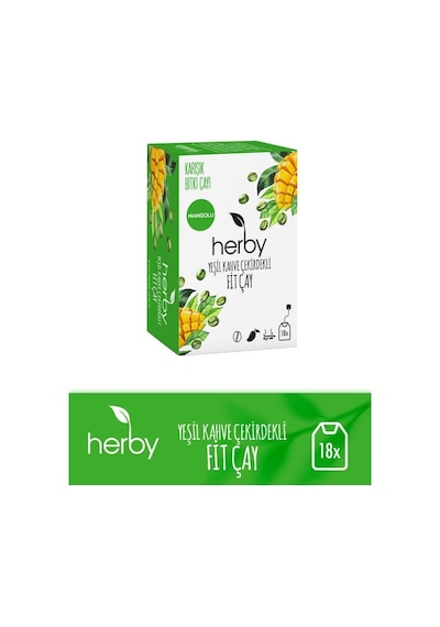 Herby Yeşil Kahve Çekirdekli Fit Çay 18'li