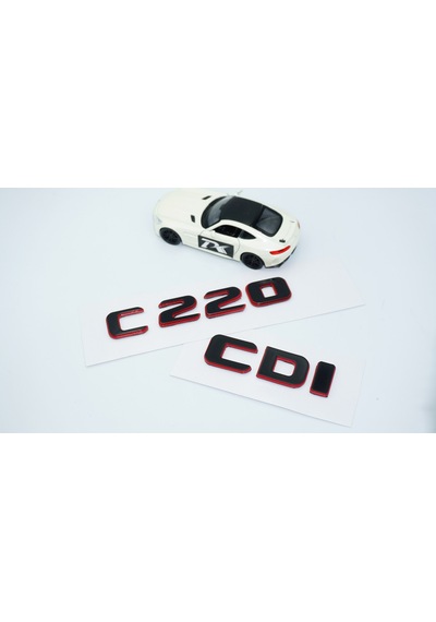 Dk Tuning C 220 Cdi Bagaj Kırmızı Siyah Abs Yazı Logo Benz İle Uy