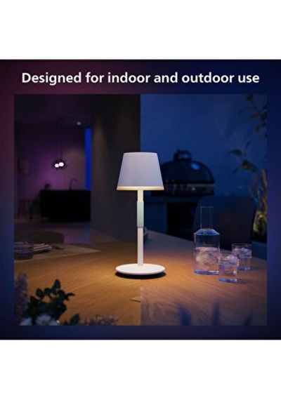 Philips Hue Go Belle Beyaz Taşınabilir Masa Lambası Beyaz