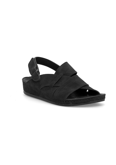 Elit Mysss264-038 Erkek Düz Sandalet Siyah