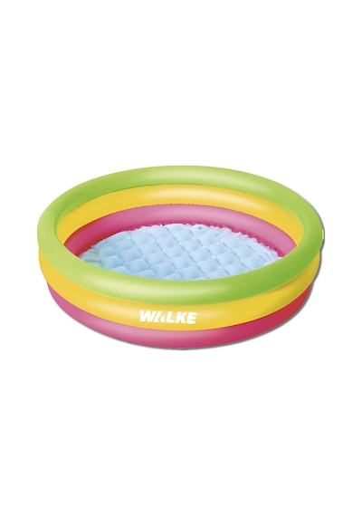 Walke 70 X 25 Cm 3 Boğumlu Şişme Çocuk Havuzu Dayanıklı Mini Oyun Havuzu 14104 Çok Renkli