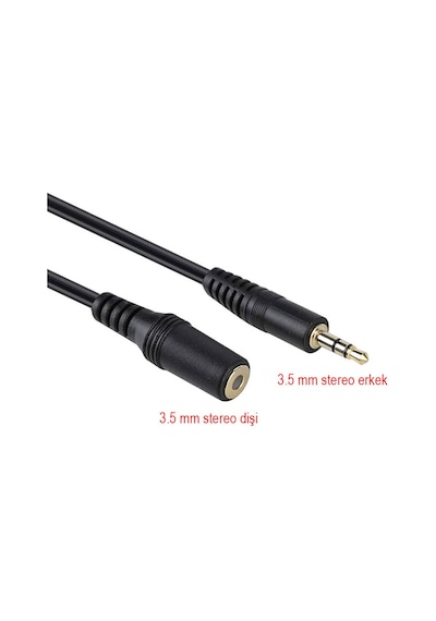 3.5mm Stereo Dişi Erkek Uzatma Kablosu Kulaklık Aux Uzatma Kablosu 2m