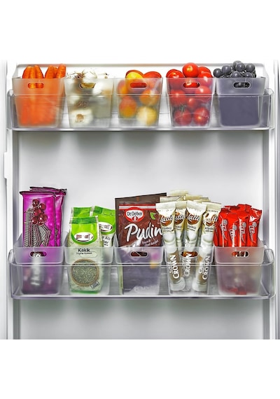 Lb 12 Li Buzdolabı İçi Mini Düzenleyici Kutu Organizer - Buzdolabı Kapak Düzenleyici