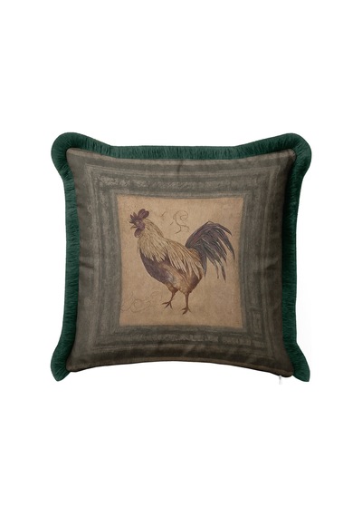 Retro Tavuk Figürlü Saçaklı Yastık Kılıfı - Country Vintage Haki Yeşil Püsküllü Kırlent Kılıfı Pastel Göl Yeşil Retro Tavuk Figürlü Saçaklı Yastık Kılıfı - Country Vintage Haki Yeşil Püsküllü Kırlent Kılıfı Pastel Göl Yeşil