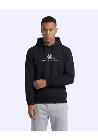 Kappa Fontado Hodie Erkek Siyah Regular Hoodie