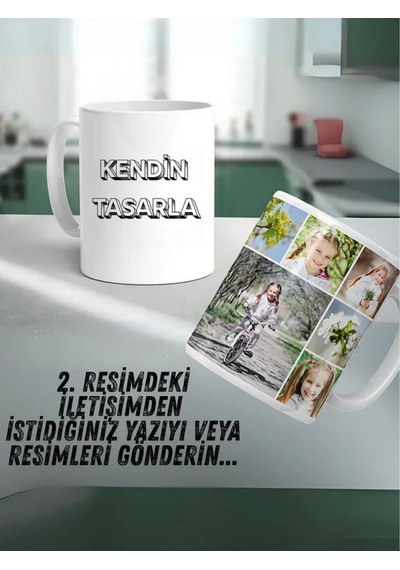 Kişiye Özel Fotoğraflı Ve Yazılı Kupa Bardak Kendin Tasarla