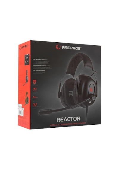 Rampage R41 Reactor 7.1 Surround 2 Mikrofonlu Kulak Üstü Oyuncu Kulaklığı