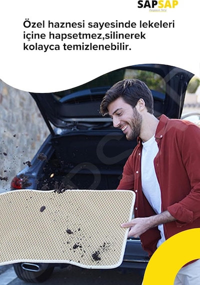 3d Özel Kesim Koku Yapmaz Su Geçirmez Havuzlu Eva Oto Paspas Siyah Mercedes-benz C-class W204 2007-2014 İle Uyumlu