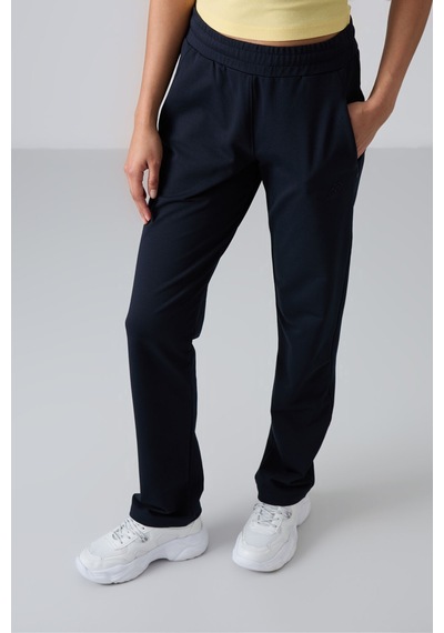 Tommy Life Lacivert Gizli Fermuar Cepli Rahat Form Klasik Paça Kadın Eşofman Alt - 94148 Lacivert