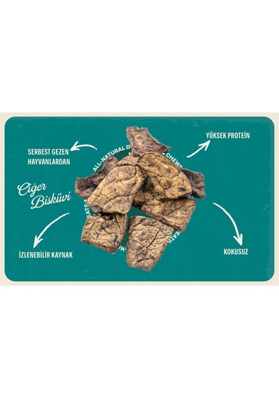 Baffs Naturals Dana Ciğer Bisküvi Köpek Ödül Maması 100 G