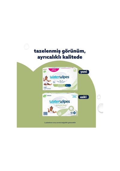 Waterwipes Bio Küçük Çocuk Islak Mendil 12x60 Adet 720 Yaprak - Toddler 12'li Set