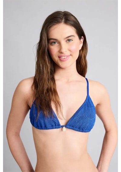 Defacto Regular Fıt Nakışlı Brode Bikini Üstü B6894ax26smbe114 Mavi-be114