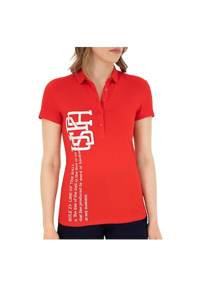 U.S. Polo Assn. Kadın Polo Yaka Tişört 1831928 Kırmızı