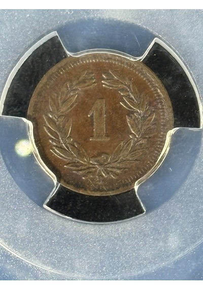 Pcgs Ms62bn 1908 B İsviçre 1rap Sertifikalı Nfc Çipli Özel Koleksiyon Parası