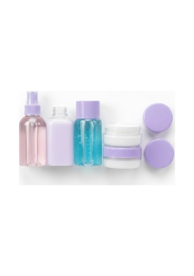 5 Parça Seyahat Banyo Seti 30 Ml Şeffaf Taşınabilir Şişe Seti