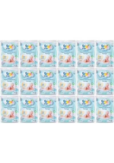 Uni Baby Bebek Temizleme Pamuğu 60 Adet Tekli Pk 18 Li Set 18'li Set