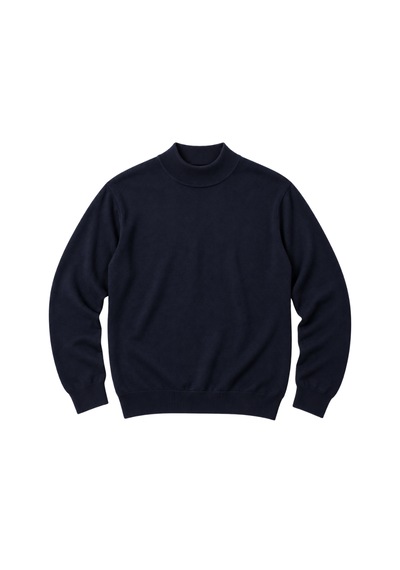 Battalmoda Erkek Büyük Beden Lacivert Yarım Balıkçı Pamuklu Kazak 3xl-4xl-5xl-6xl