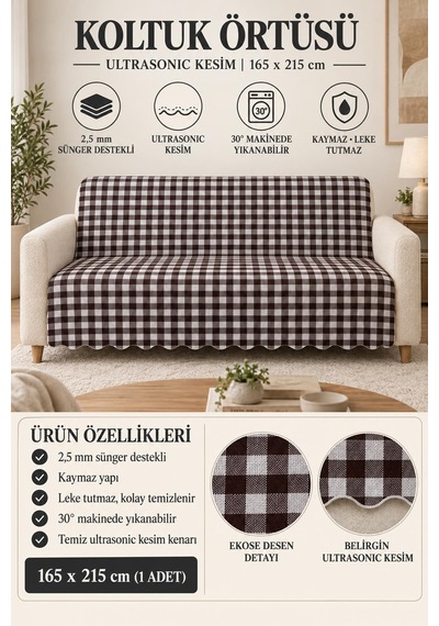 Çok Amaçlı Kadife Koltuk Örtüsü Kaymaz Süngerli 165x215 Cm Modern Bohem Çekyat Şalı Piknik Masa Örtüsü Alk4 Antrasit