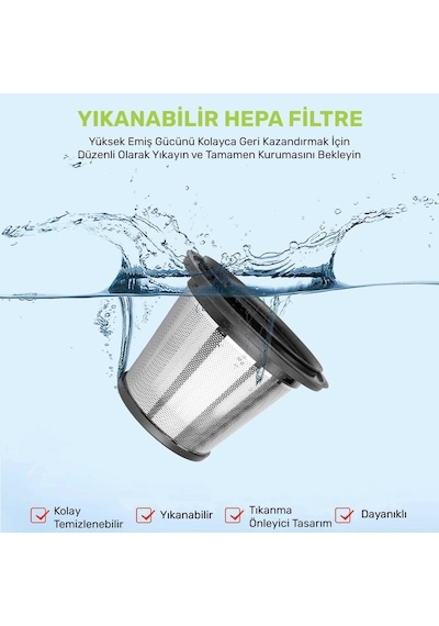 Kobb Kbv20f 12v/şarjlı Hibrit Araç Süpürgesi İçin Yedek Hepa+çel