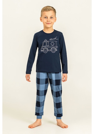 Rolypoly Erkek Çocuk Whoosh Ambulance Lacivert Uzun Kol Pijama Takım Rp3871-c-v2 Rp3871-c-v2