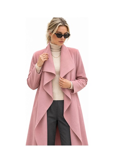 Lila Mare Tekstil Pudra Kaşe Kap Kaban Pembe Pembe